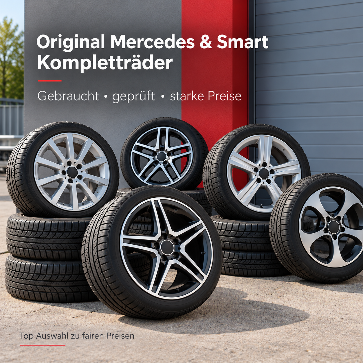Original Mercedes & Smart Kompletträder gebraucht – geprüfte Sommer- und Winterradsätze bei RADBOXX