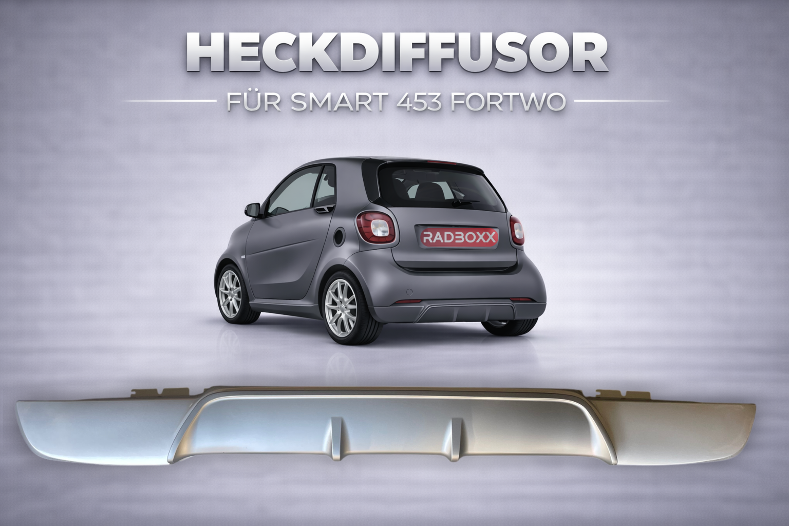 Spit 453 Heckdiffusor Heckblende Set LACKIERT für Smart 453 ForTwo und Brabus ...