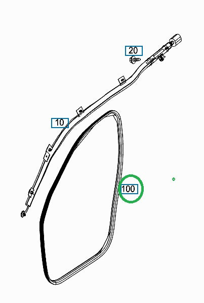 ✅ Türdichtung Dichtung LINKS FAHRERSEITE für SMART 453 COUPE 8500 L