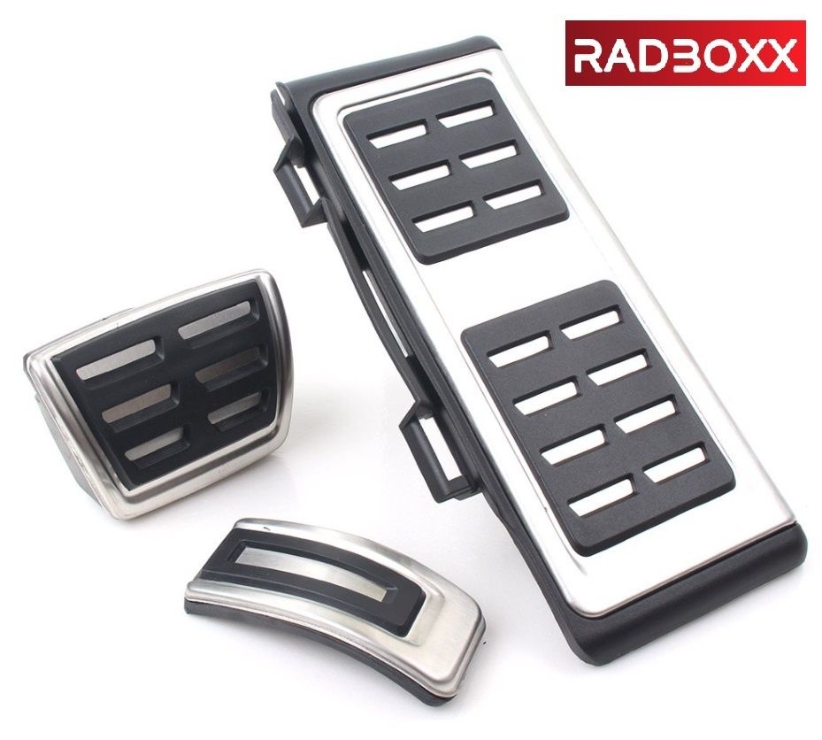 Sport stainless steel pedals and pedal caps for Audi A3 8V automatic, 3-piece set, S-Line RS