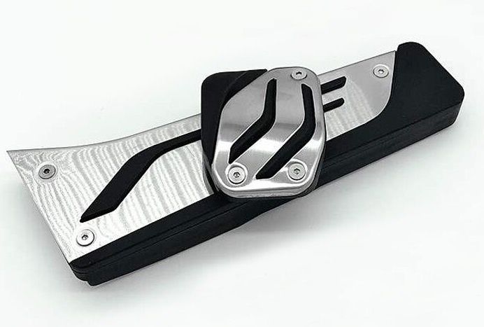 Sport Edelstahl Pedale Pedalkappen für BMW Fahrzeuge Modelle mit Automatikgetriebe 2-teilig 1er 2er 3er 4er 5er 6er 7er X1 X3 X4 X5 X6 X7 M