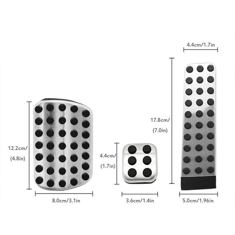 ✅Sport stainless steel pedals pedal pads for Mercedes vehicles with automatic transmission SL Roadster R107 SLC AMG 3-piece