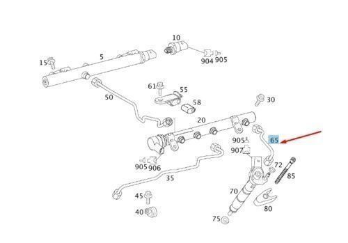 ✅ Orig. MB 1x PRESSURE LINE fuel OM642 V6 3.0 CDI A6420700800 ML GLE Sprinter