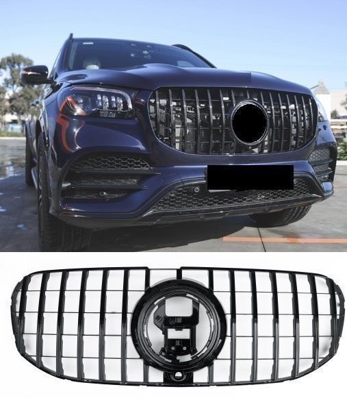 ✅GRILLE DE RADIATEUR GT PANAMERICANA POUR GLS X167 AMG NOIRE POUR CAMÉRA