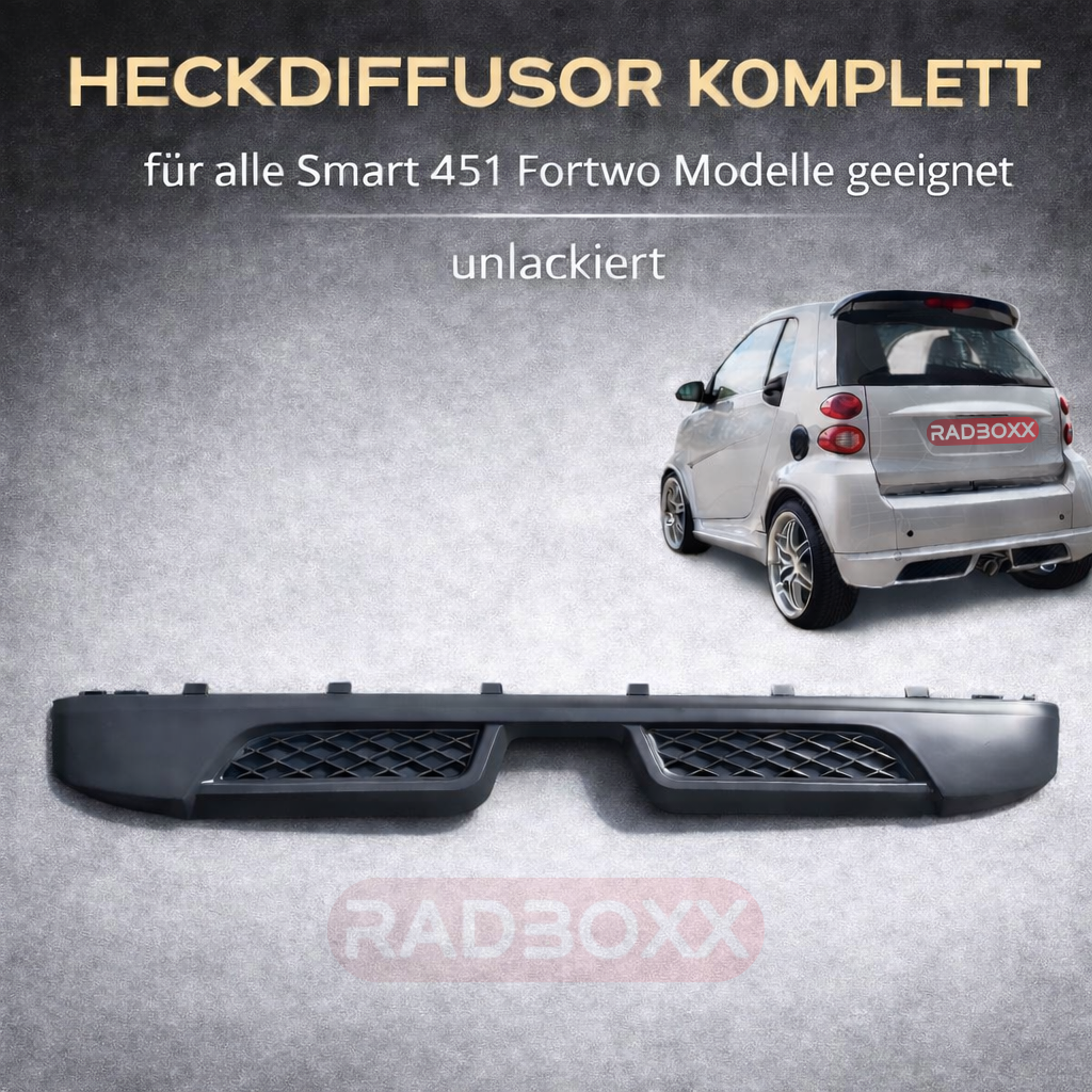 Rear apron diffuser for Smart 451 ForTwo Brabus models | New