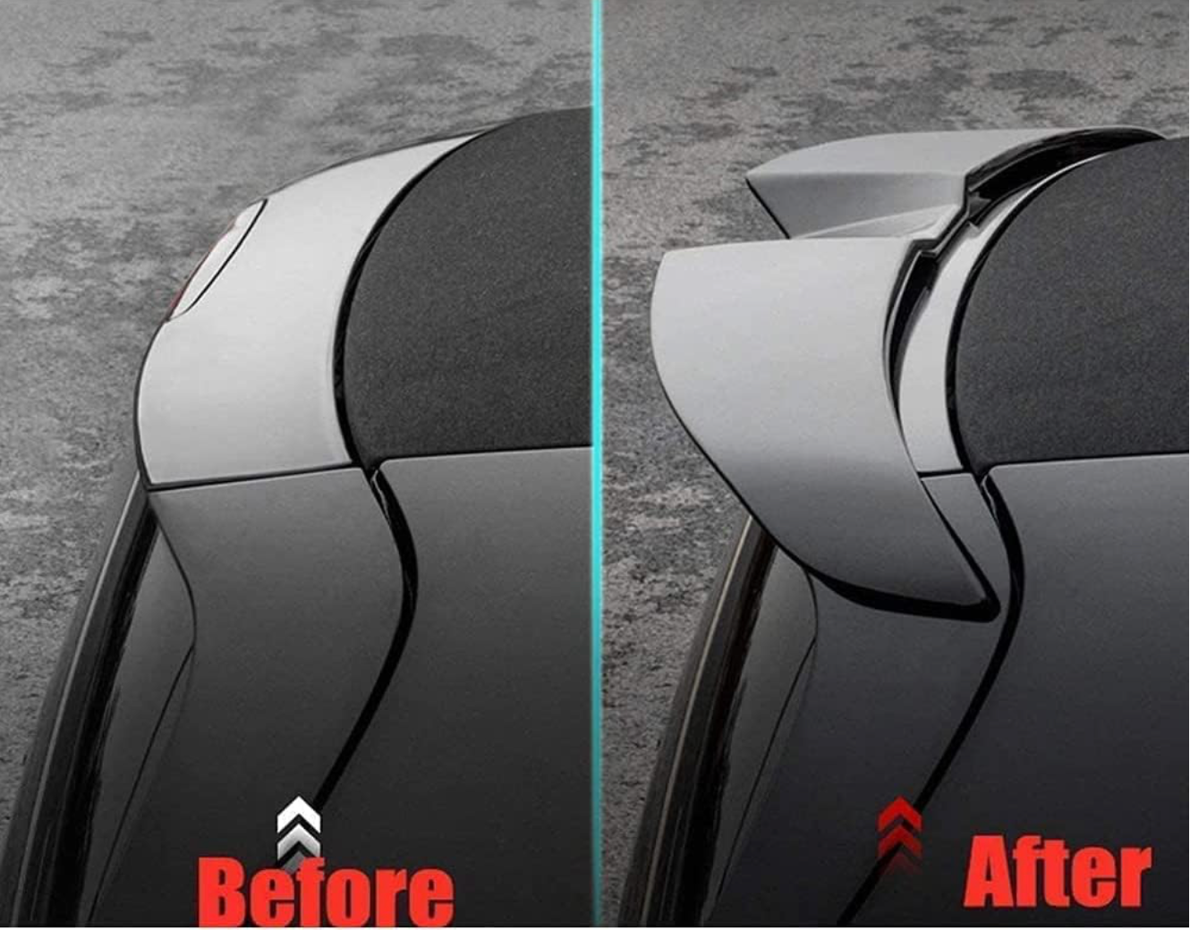 ✅Rear roof spoiler for Smart 453 (451) COUPE also Brabus 2014- BLACK GLOSS roof