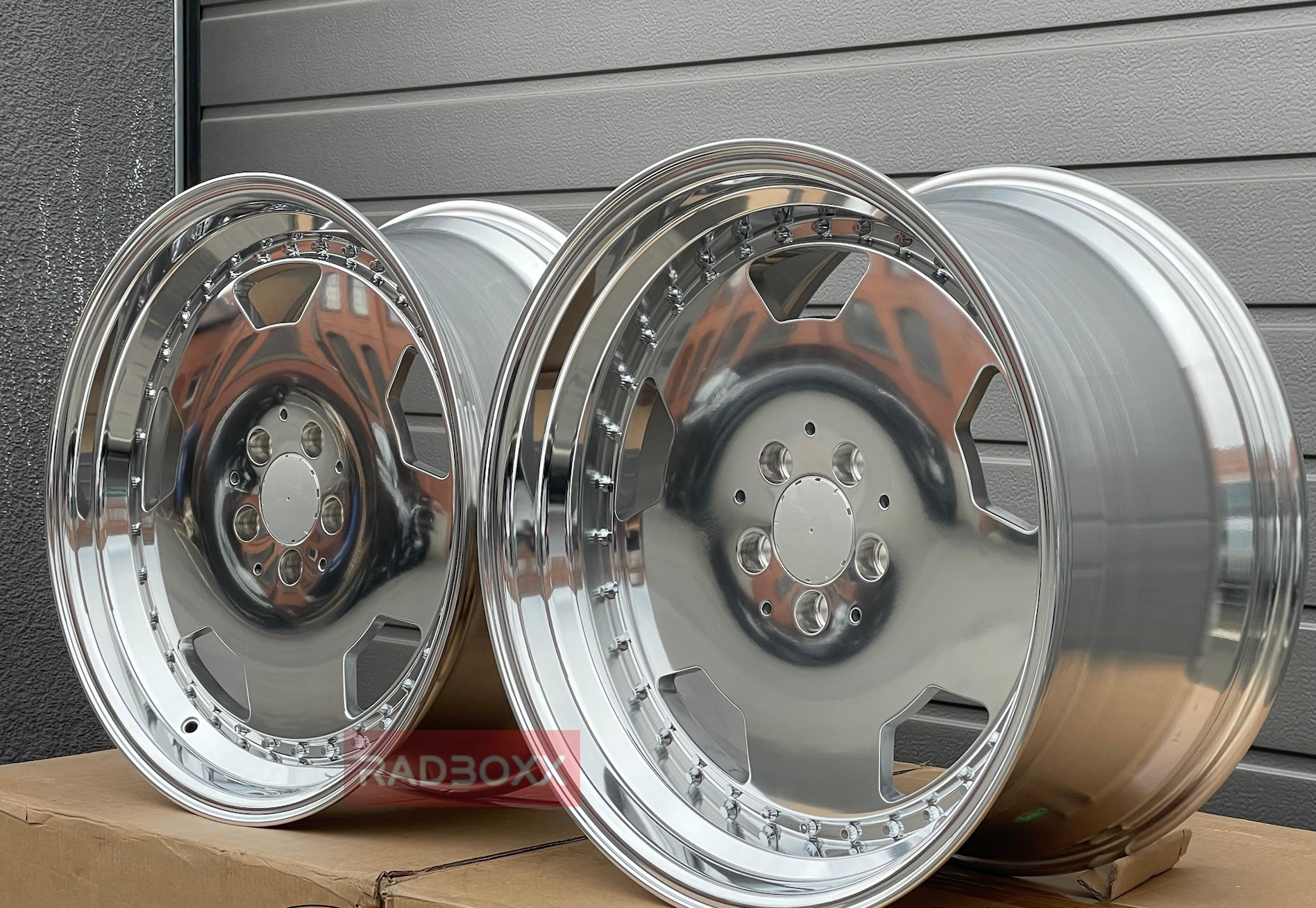 AERO 3 Style Design Felgen POLIERT Set 19 ZOLL (8,5/10) für E500 W126 C126 R129 R230 W140 W210 AMG