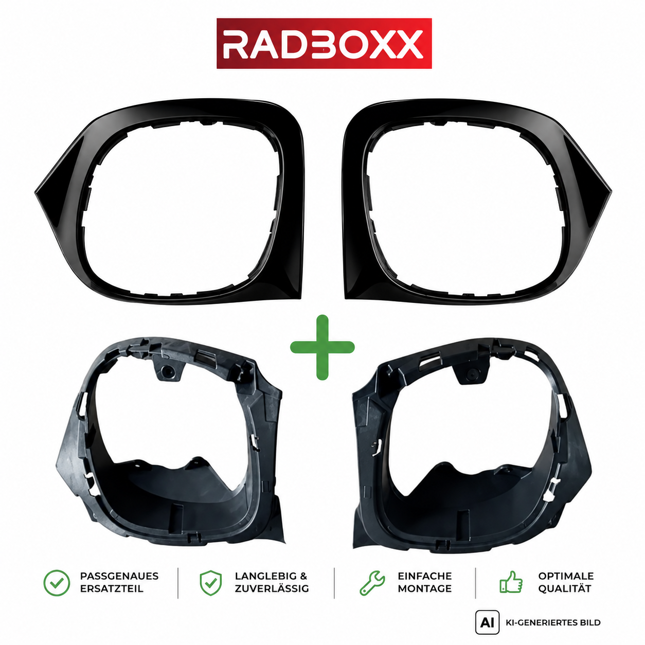 ✅ Heckleuchten Rückleuchten Rahmen + Halter Set L+R für Smart 453 ForTwo Coupe + Brabus