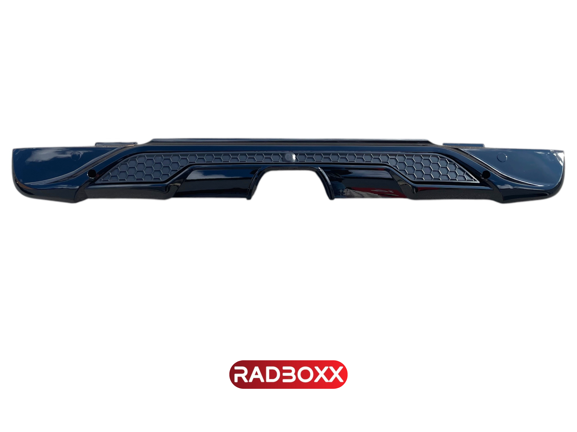 Rear panel/diffuser for Smart 453 ForTwo + Brabus/TailorMade models, black, center exhaust.