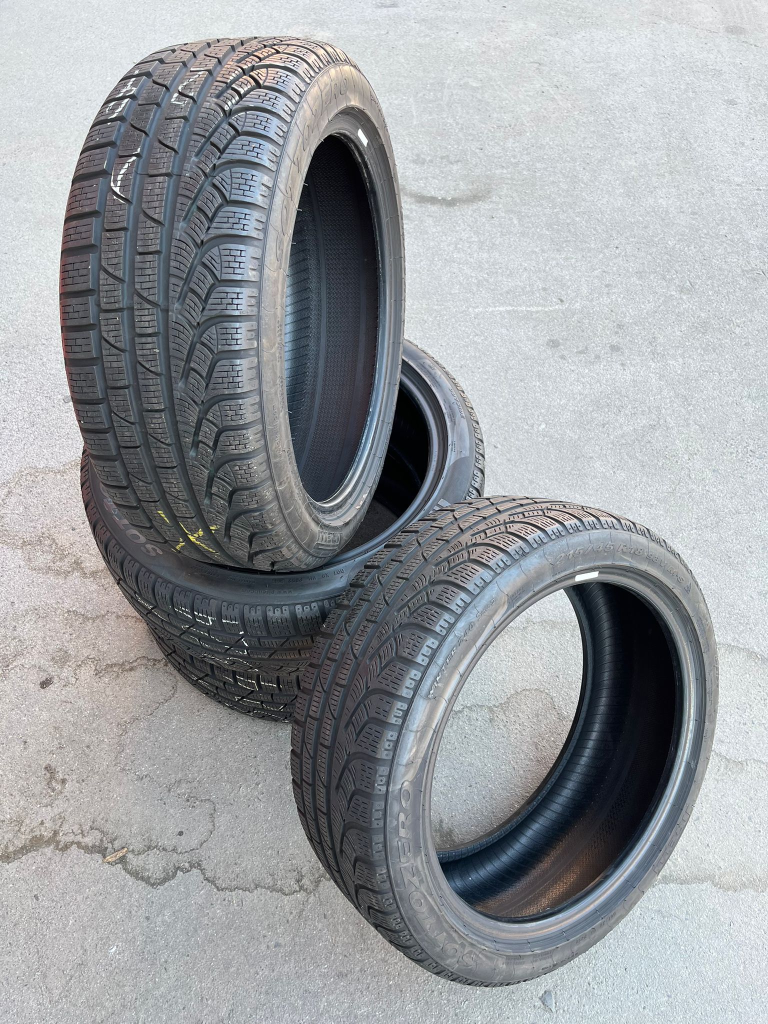 4x Pirelli Sottozero Winterreifen 18 Zoll 215/45 R18 93W M+S – Originalfoto 3