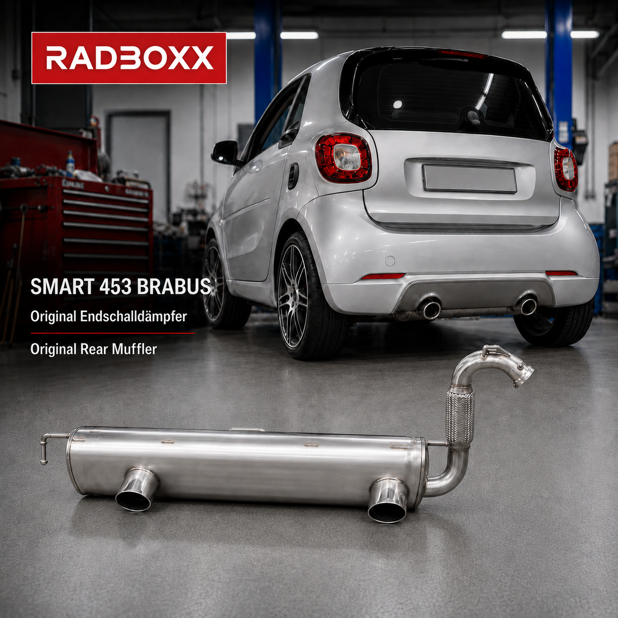 Smart 453 Brabus Auspuff A4534903400 rear silencer muffler