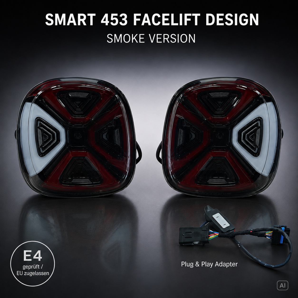 Smart 453 Smoke LED Rückleuchten Set