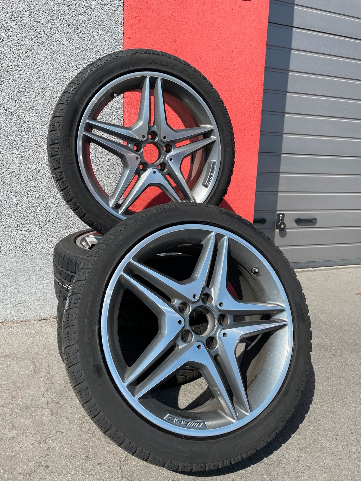 Original Mercedes AMG A-Klasse CLA W176 C117 Winterradsatz Kompletträder 18 Zoll A1764010100 – Originalfoto 1