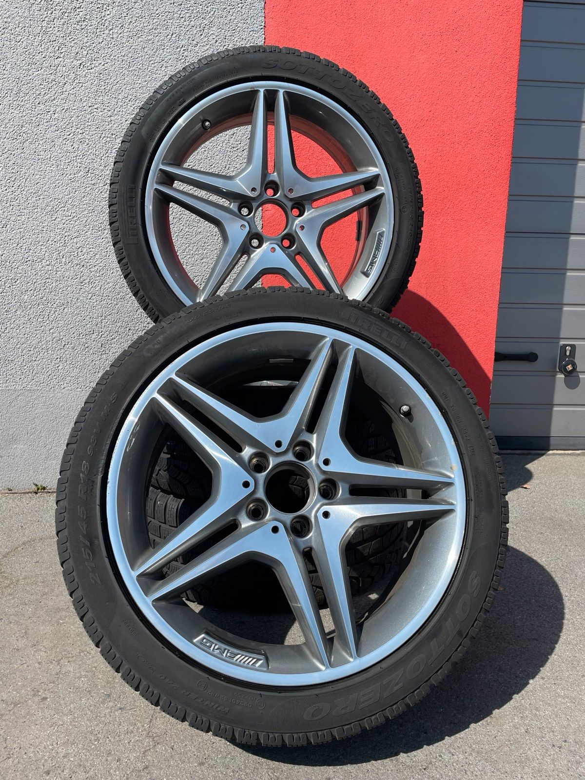 Original Mercedes AMG A-Klasse CLA W176 C117 Winterradsatz Kompletträder 18 Zoll A1764010100 – Originalfoto 2