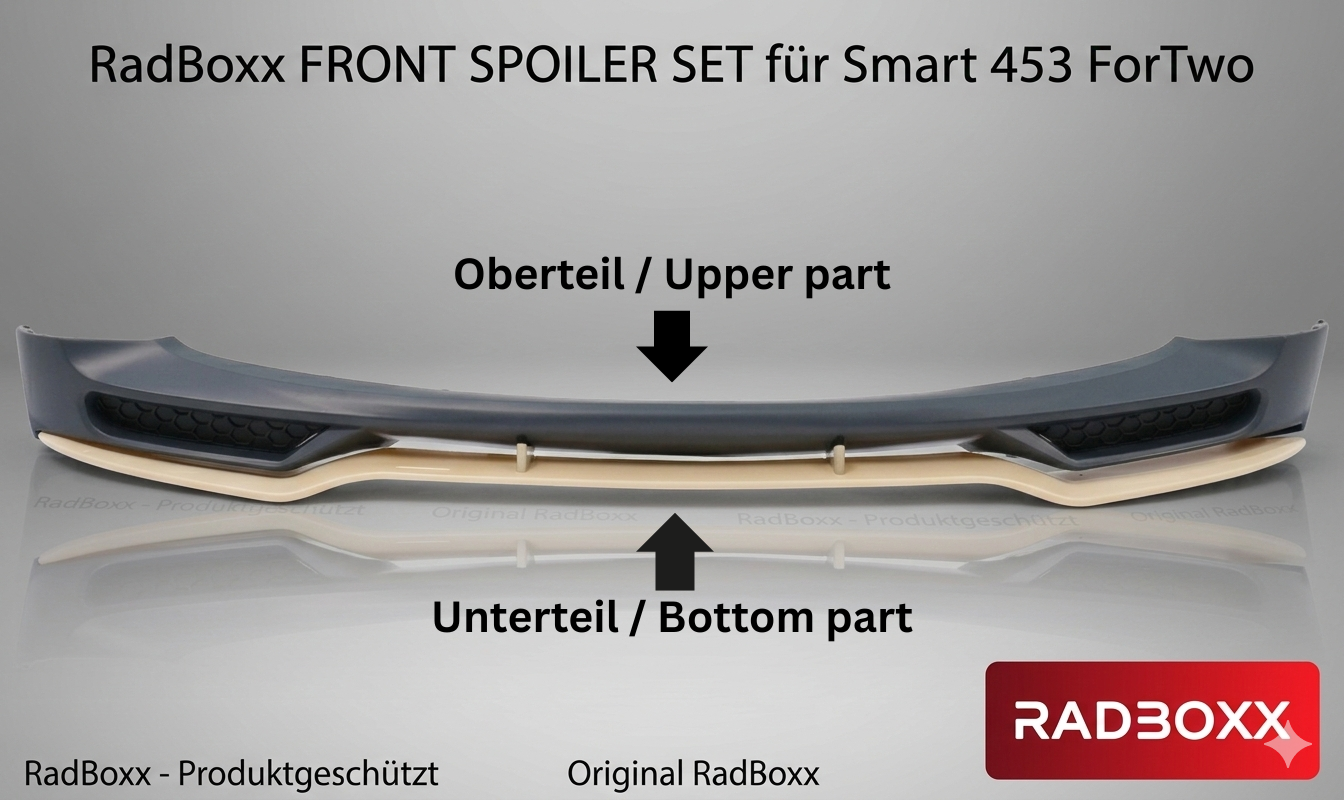 Front lip 2-piece spoiler set for Smart 453 Brabus ForTwo Tailor Made 4538809701 *painted*
